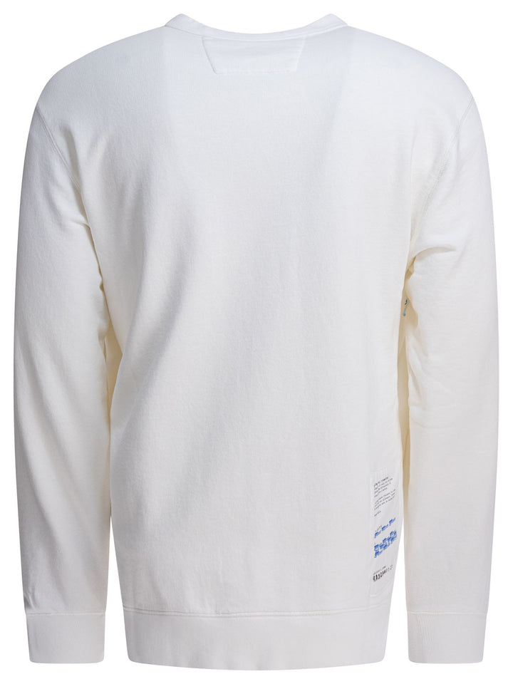 C.P. Company Crewneck Sweatshirt With Logo Sweatshirts - White | a74fc86c645710d68e770a4006fbe502a09127ec