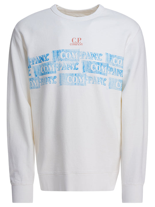 Crewneck Sweatshirt With Logo Sweatshirts White
