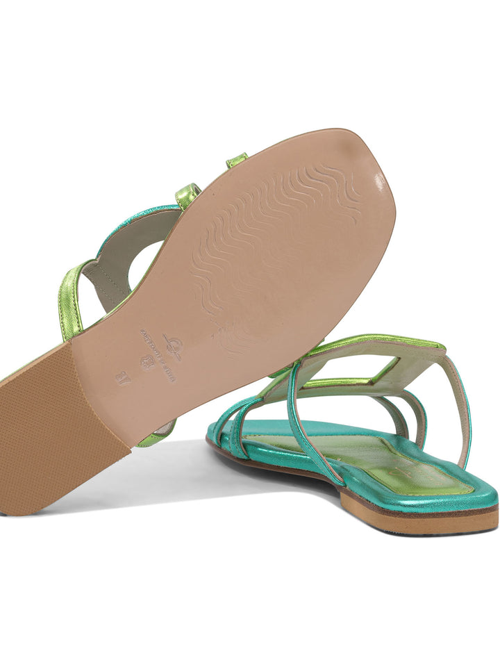 Elina Linardaki  Sandals - Green | 4938501b07e37292a038bab5b6a148d797408163