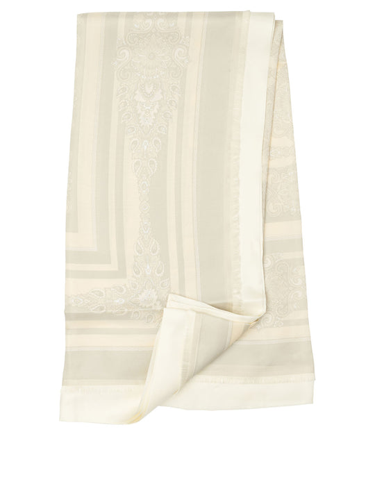 Printed Silk Scarf Sciarpe & Foulard White