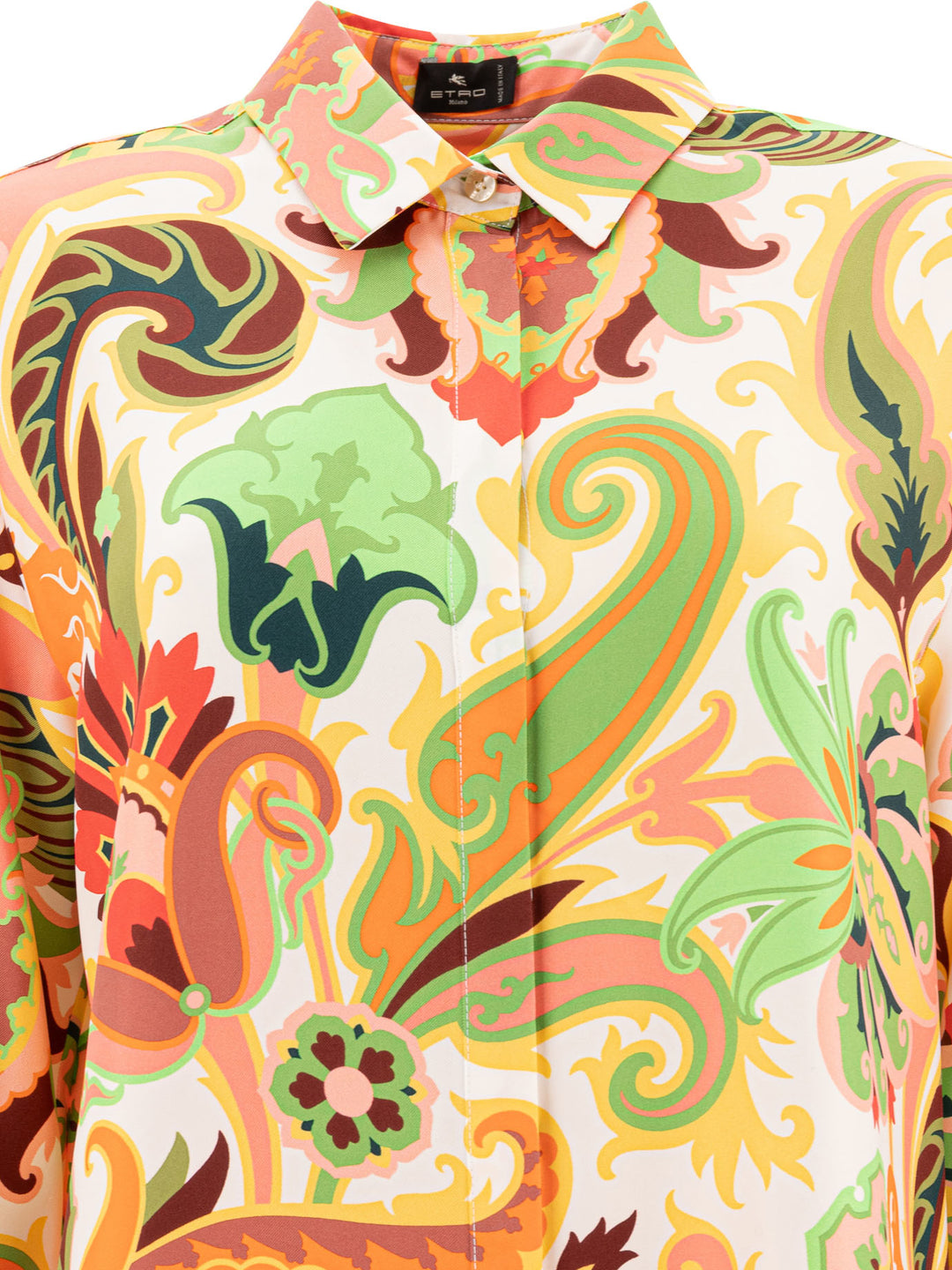 Etro Silk Paisley Shirt Shirts - Green | 6d8432b2724440900e52d8dffe7547434edd53b9