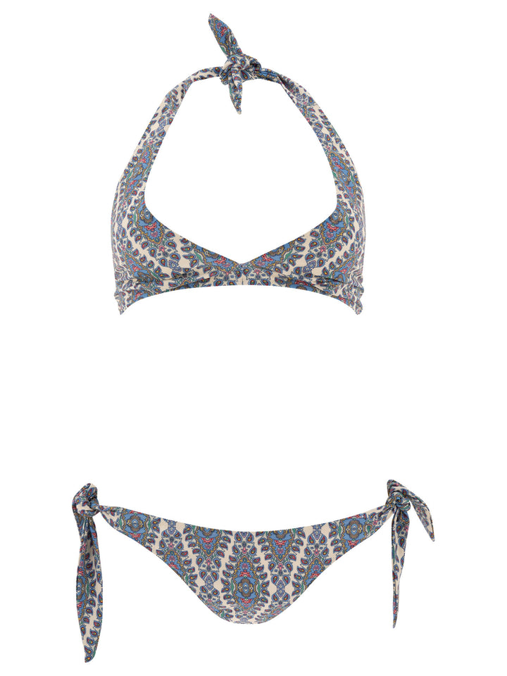 Etro Bikini With Paisley Print Swimwear - Blue | cfe1da594b70db12cbf1a41fe5a5237bc4e51c64