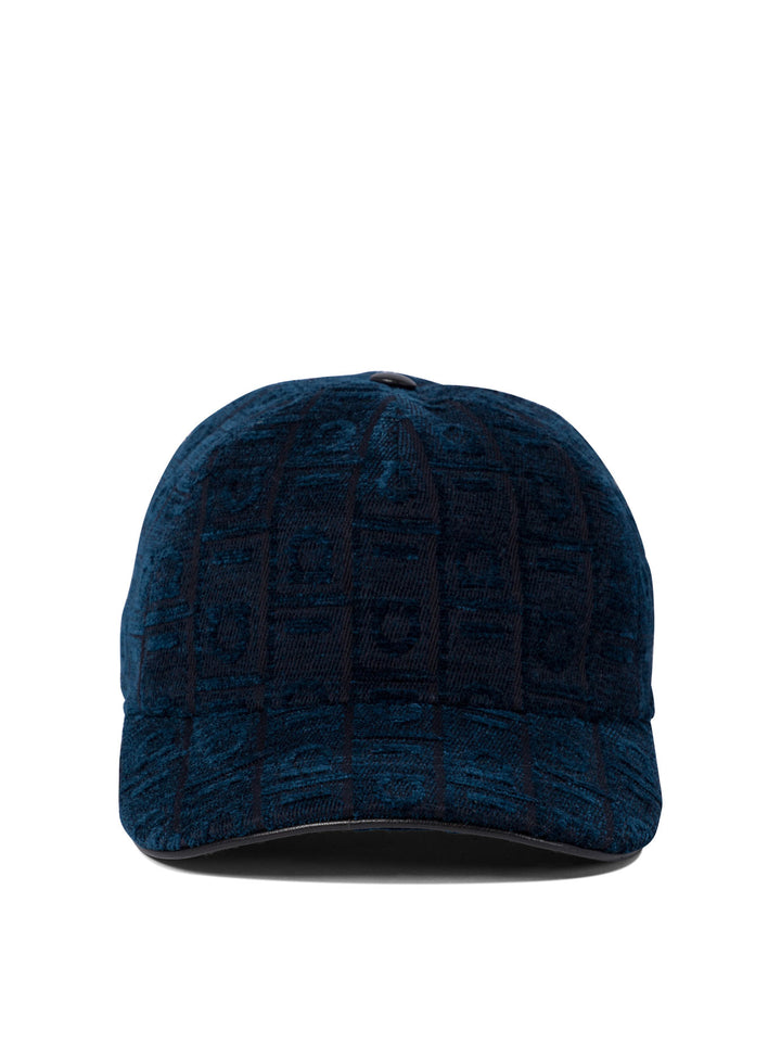 Ferragamo Velvet Trucker Hat Hats - Blue | 211006c82f1572d0fa81584223b1c30ae3b8c39c