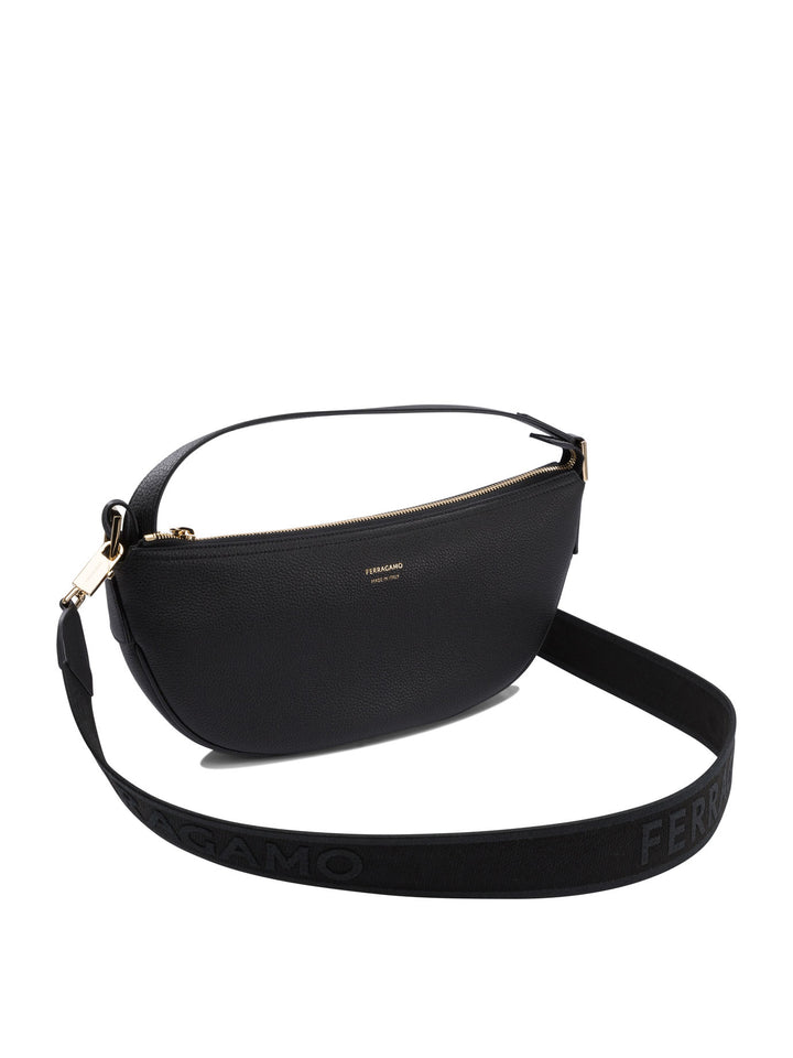 Ferragamo Smile Shoulder Bags - Black | 89361ed8bed5e079cb7afd196562139c05e964fb