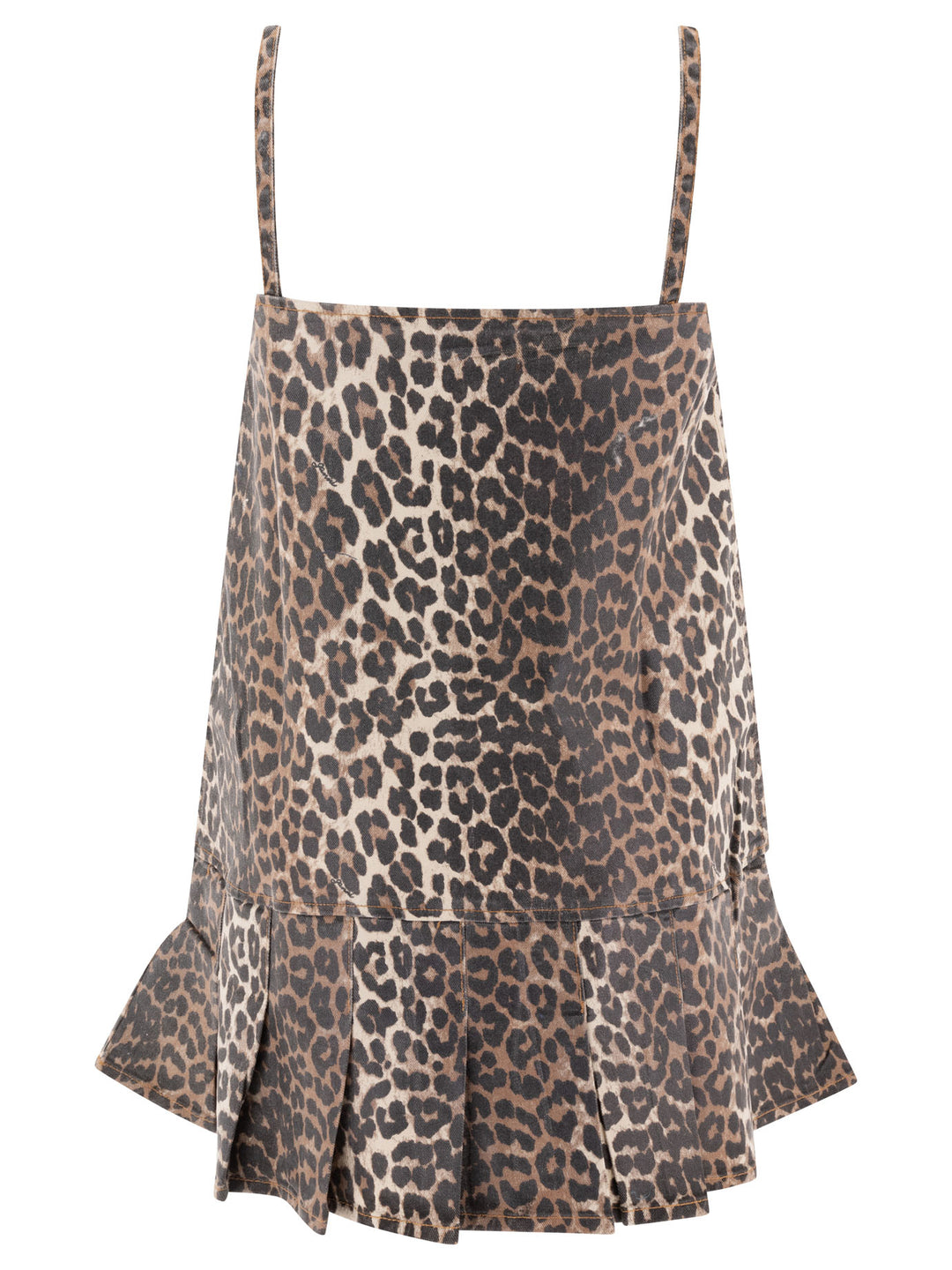 Ganni Leopard Dress Dresses - Brown | ea71f7f0771848e48b06dd2add605866cdf557f1