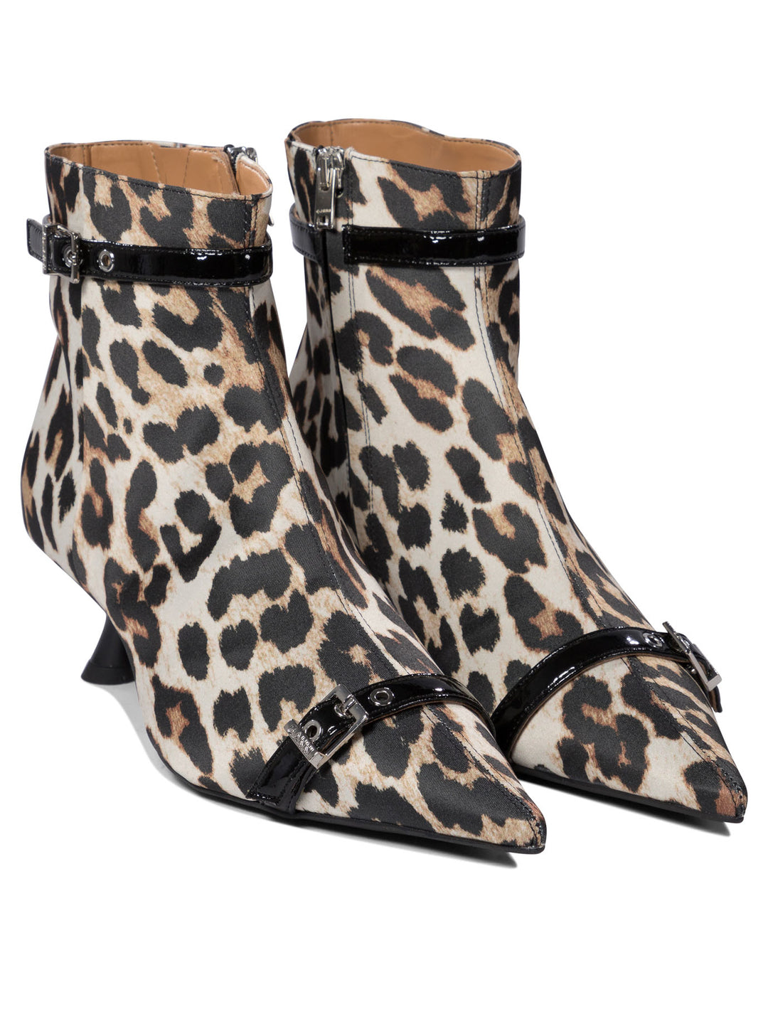 Ganni Leopard Ankle Boots Boots and Ankle Boots - Brown | dce3527d434fe613de142ba101a339955e40d317
