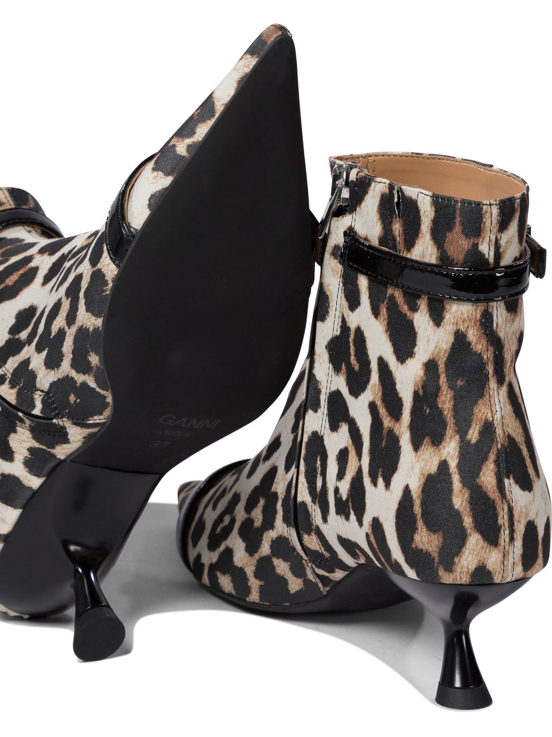 Ganni Leopard Ankle Boots Boots and Ankle Boots - Brown | 1d86cb915c5498ebb20eb1d96fa1abca096b0f66