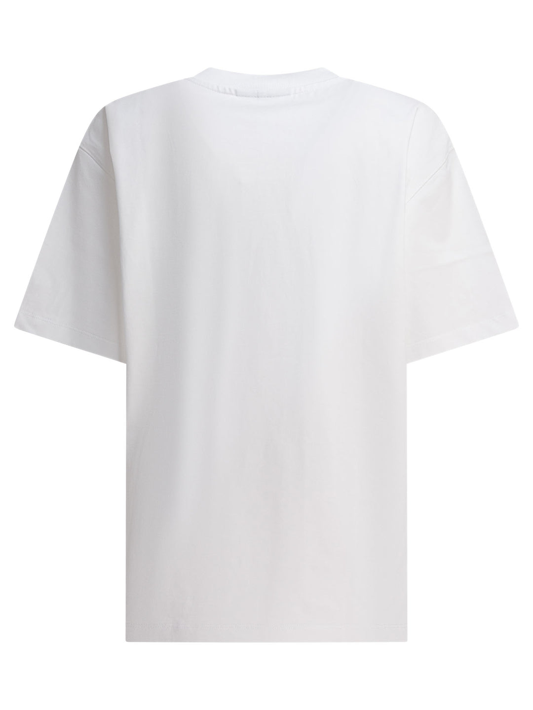 Ganni Cotton T-Shirt With Logo T-shirts - White | 4e60e02e57e3af43732c28cbed00384d5c2d61cf