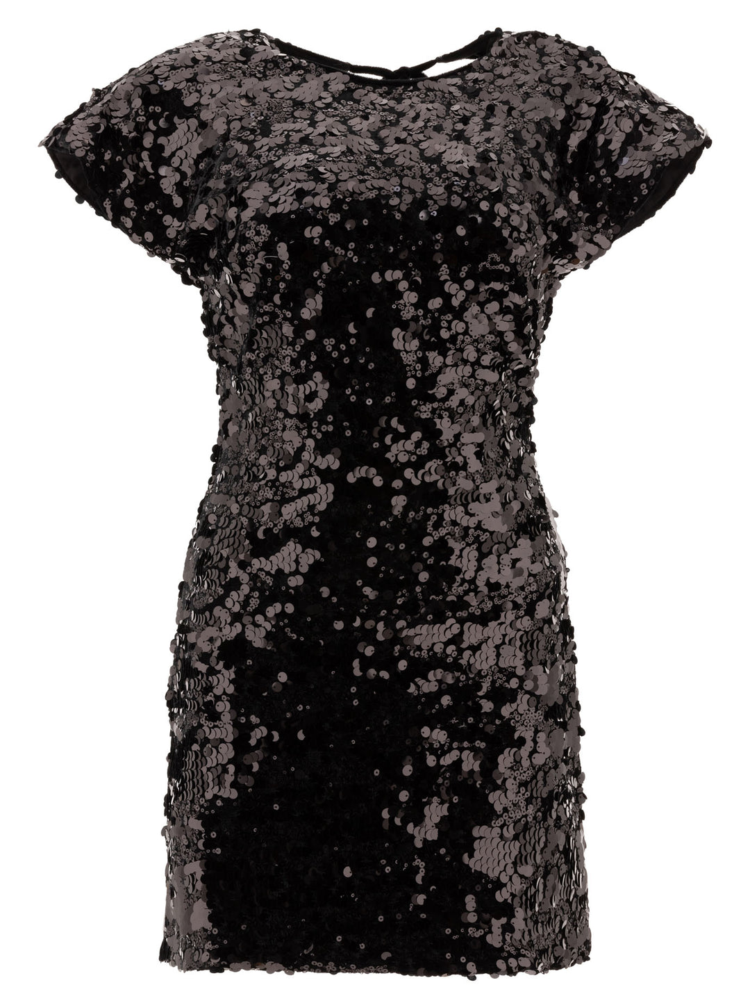 Ganni Velvet Sequins Mini Dress Dresses - Black | 925059697f39038066c89381a98543378581eb32