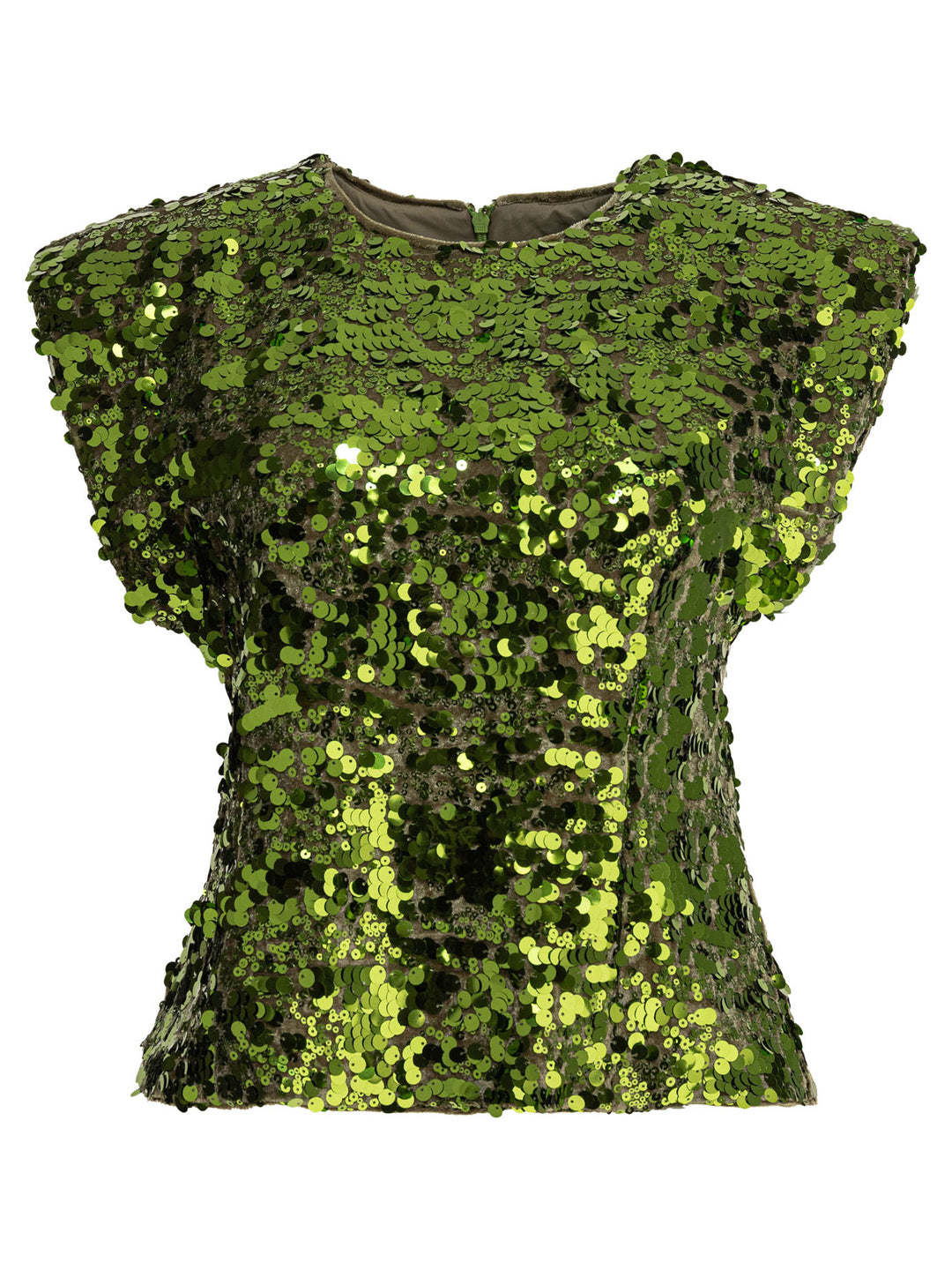 Ganni Velvet Sequins Blouse Shirts - Green | 04143f2a6a27c8038e8623e26fff79949386a066