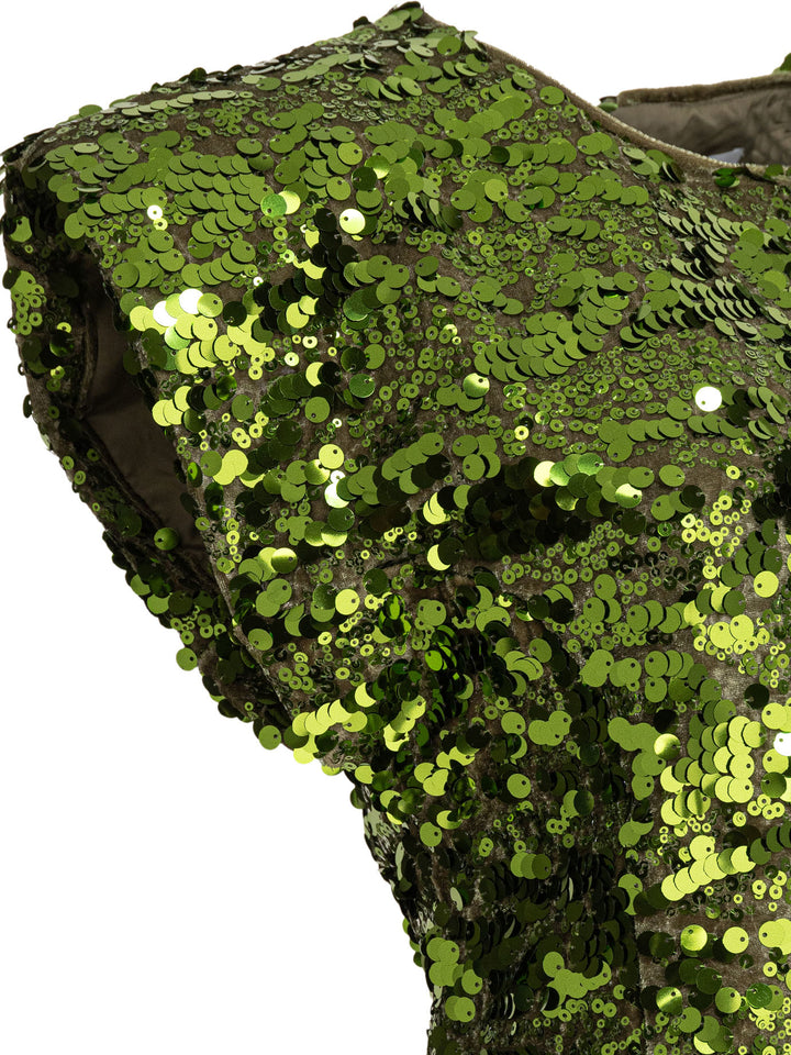 Ganni Velvet Sequins Blouse Shirts - Green | 3895b25f220abf524a7e7103f0c2618e357030a8