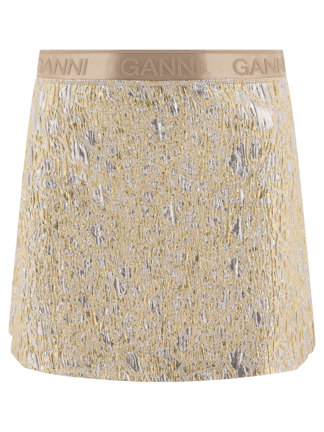 Ganni Gold And Silver Miniskirt Skirts - Gold | 765c76483a1d129408bb1ba622cdcd9cfea85e57