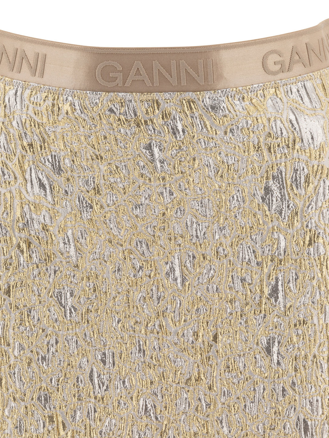 Ganni Gold And Silver Miniskirt Skirts - Gold | b8749d417024c679649ee09d6a2a975beeaaf1e9