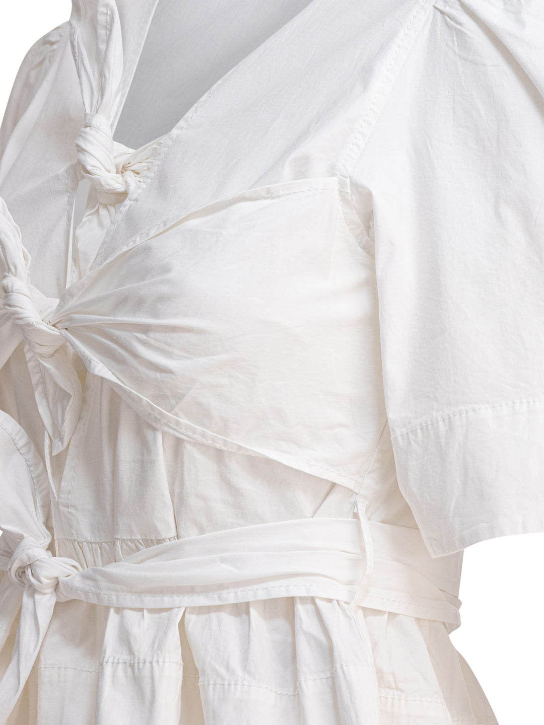 Ganni Blouse With Ruffles Shirts - White | 02c2f81ed40df4ce352df0ac5ca89f61d43858ca