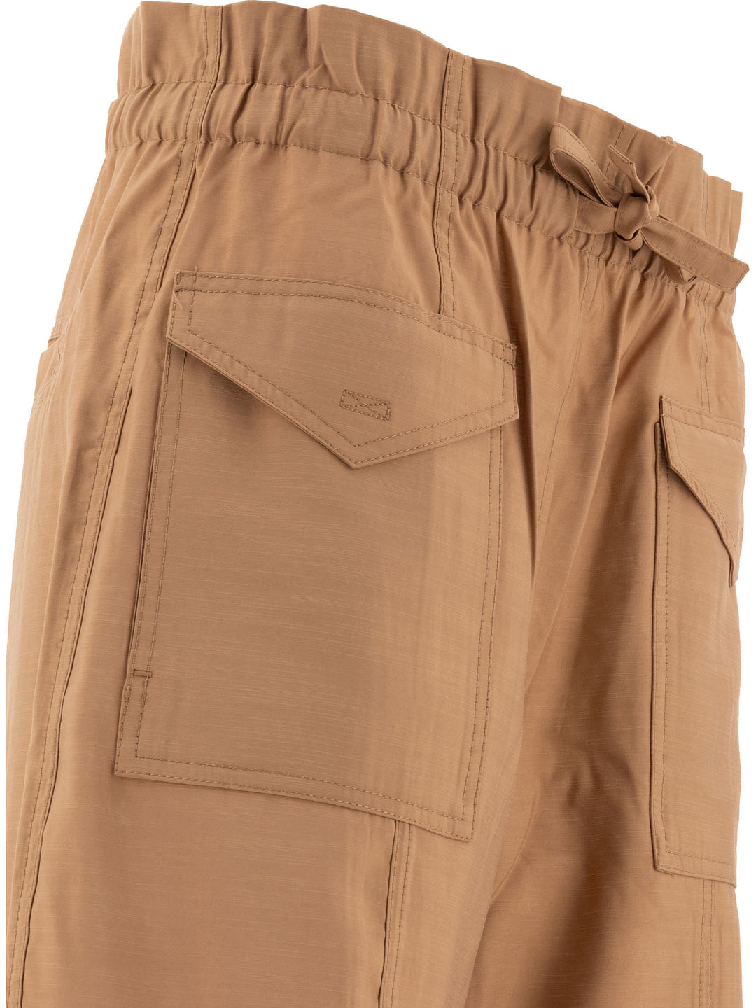 Ganni Light Slub High Waist Pocket Pants Trousers - Beige | 0fd00470c08980facbd64d84b41bae9034b72c67