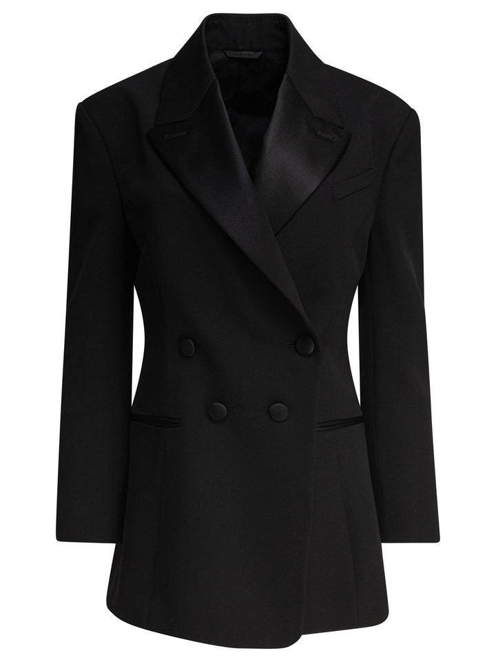 Givenchy Blazer With Pleated Back Jackets and Coats - Black | a00d7d8f58049b16b6d118594e1e3d4dc231814e