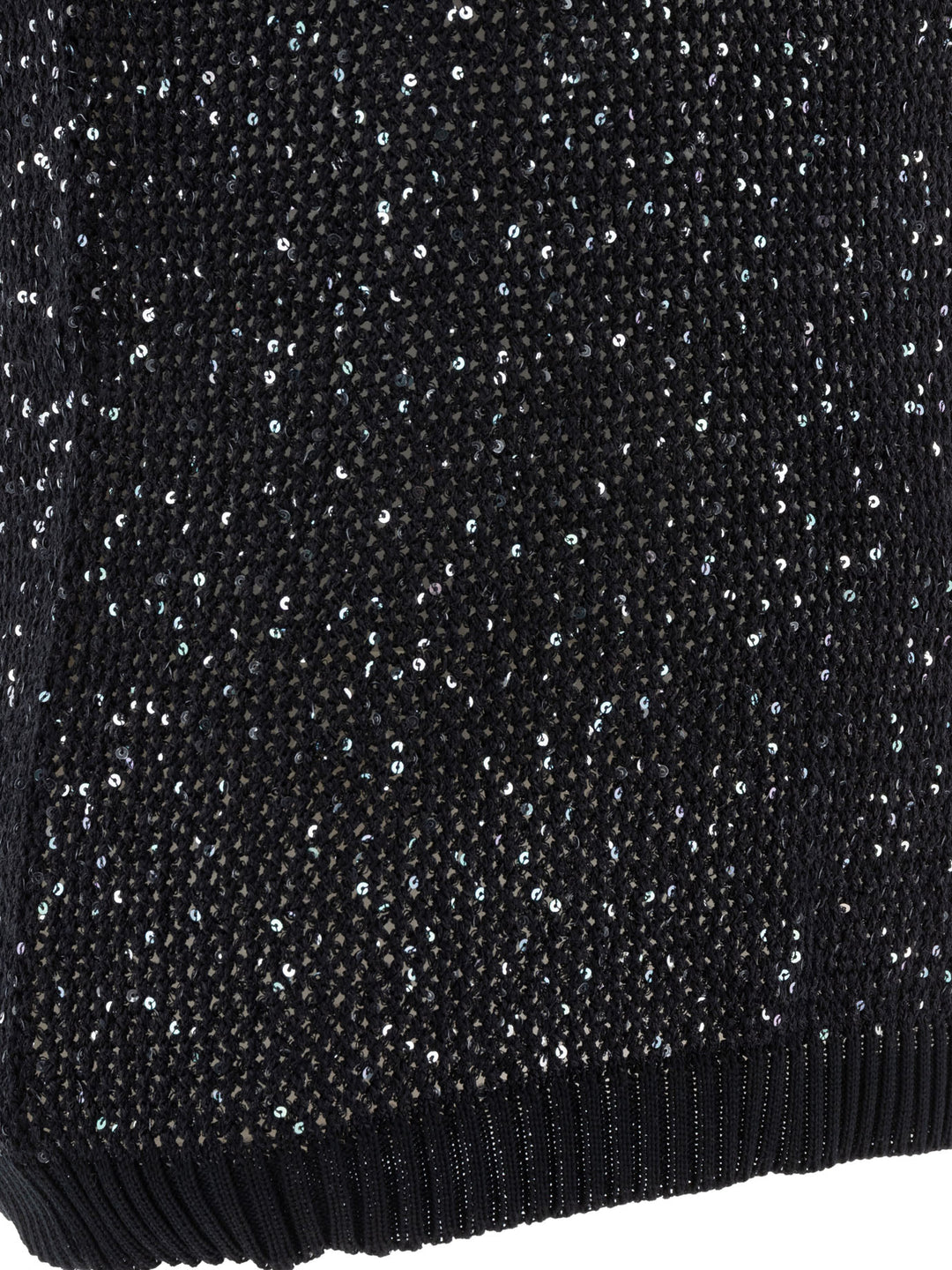 Golden Goose Knit Top With Sequins Tops - Black | 9ddeefe98adabc3174d78270459bdf11718bc16a