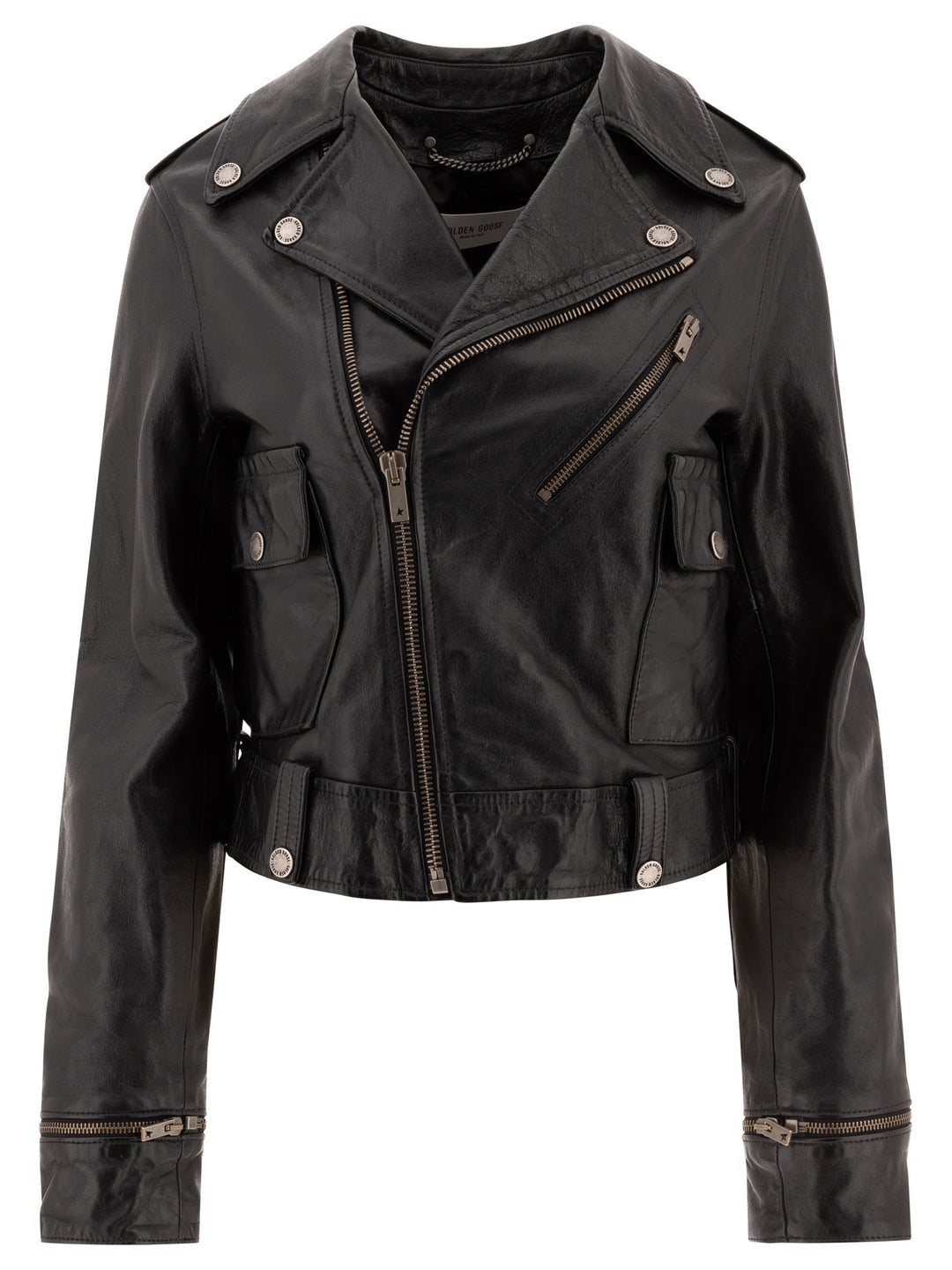 Golden Goose Leather Biker Jacket Jackets and Coats - Black | 07d76ffad4140839e4996d1cb02c60d963d3de2c