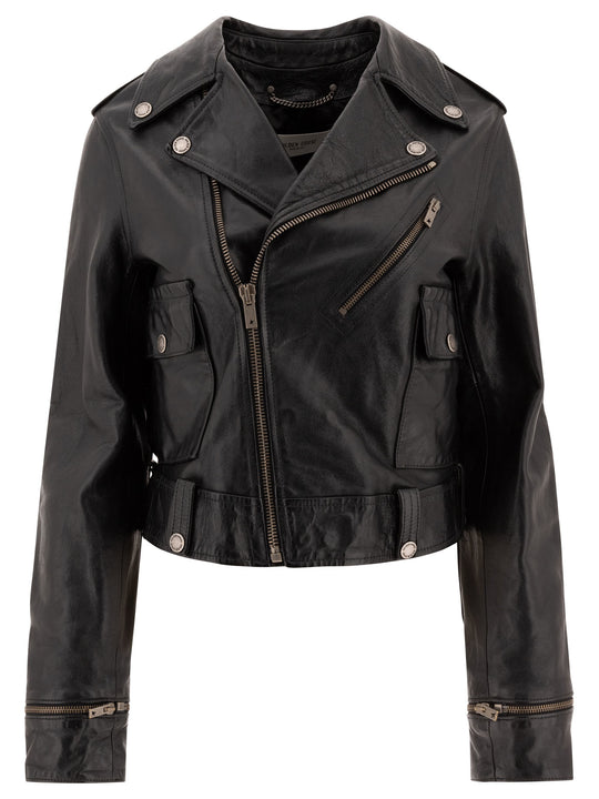 Leather Biker Jacket Jackets And Coats Black