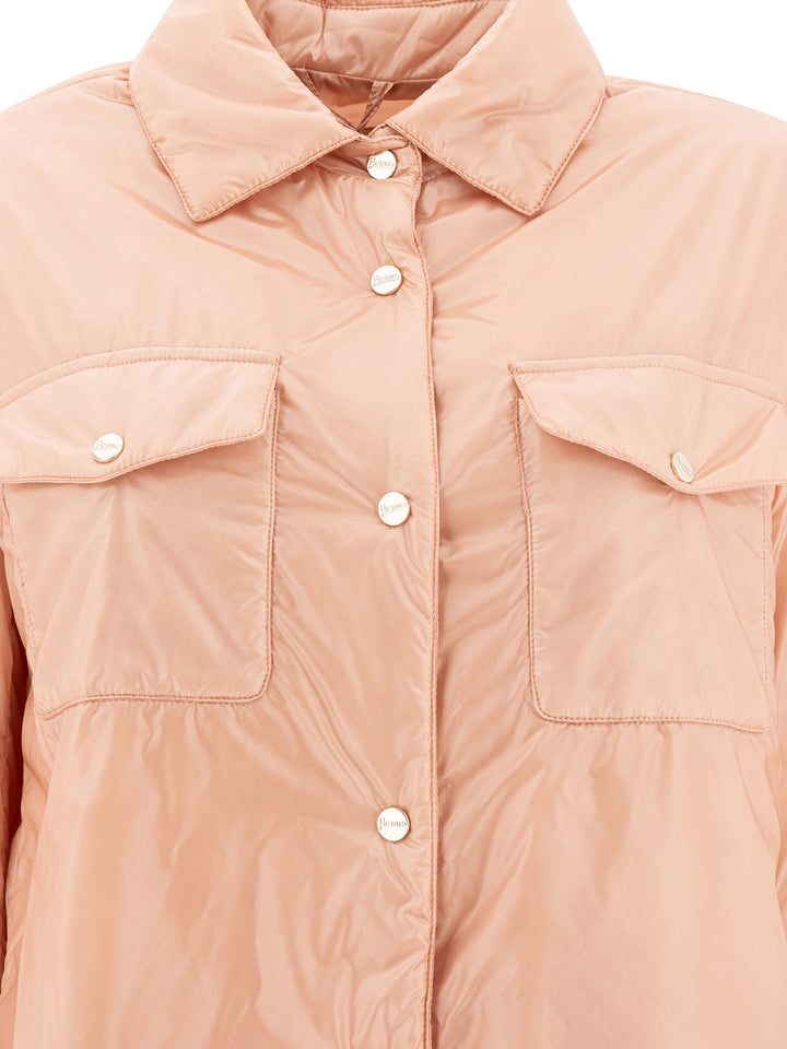 Herno Nylon Overshirt Jacket Jackets and Coats - Pink | c57b83c3533b34be0c1b3104718a5ae8b685da31