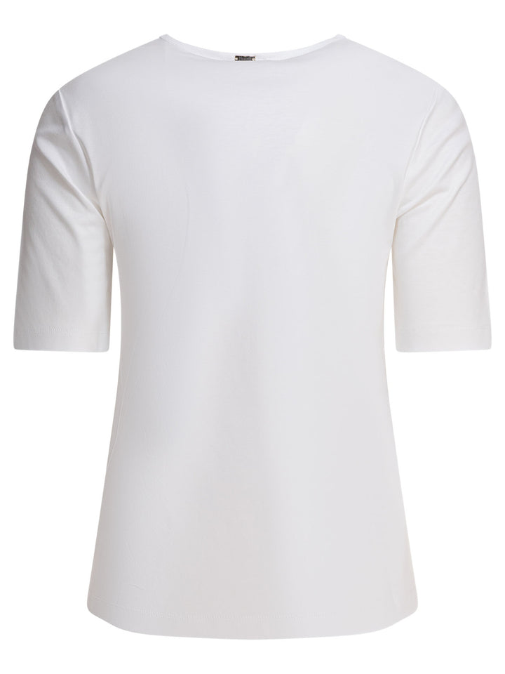 Herno Cotton T-Shirt With Buttons T-shirts - White | 95f007aa528e5ded001913ce506179b84f418fcc