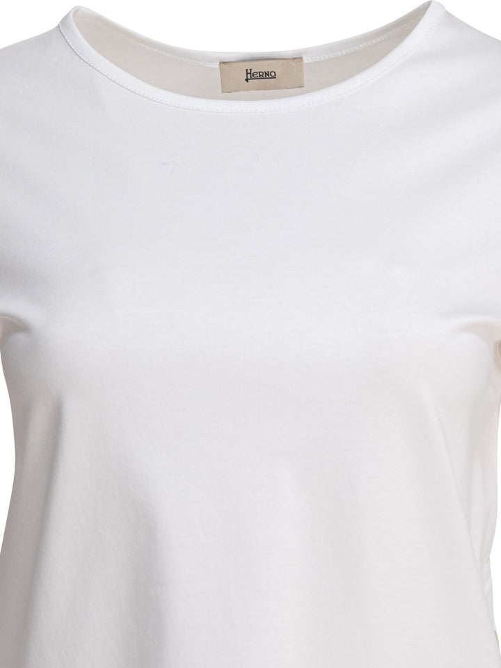 Herno Cotton T-Shirt With Buttons T-shirts - White | 13bef89f52107613a6c4b402d9681e87ccfb0663
