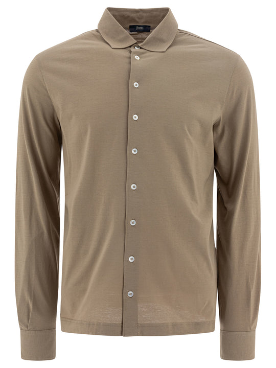 Classic Cotton Shirt Shirts Brown