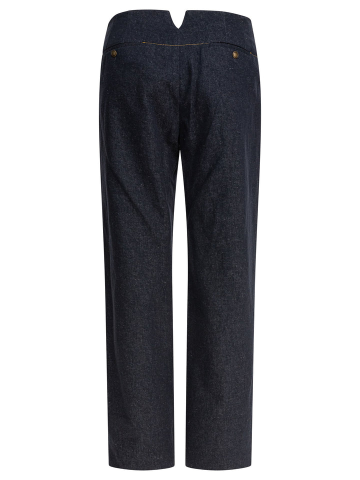 Ines De La Fressange  Trousers - Blue | 7b20d5ecc55bb8d9362b4d05dc74b739d09331f9