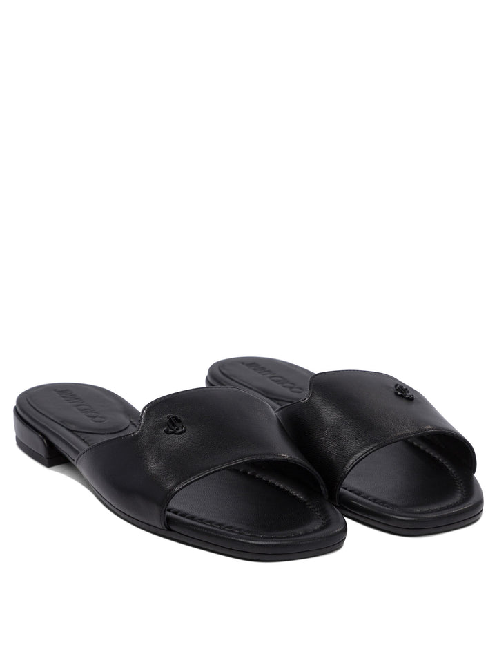 Jimmy Choo Dina Sandals - Black | 72a604da4f89c5d6ce3ea93860801b9d723eabe3