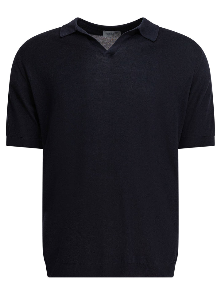 John Smedley Noah Polo shirts - Blue | 6903ba9625e39135a7c367f4b53c2d921aa81b17