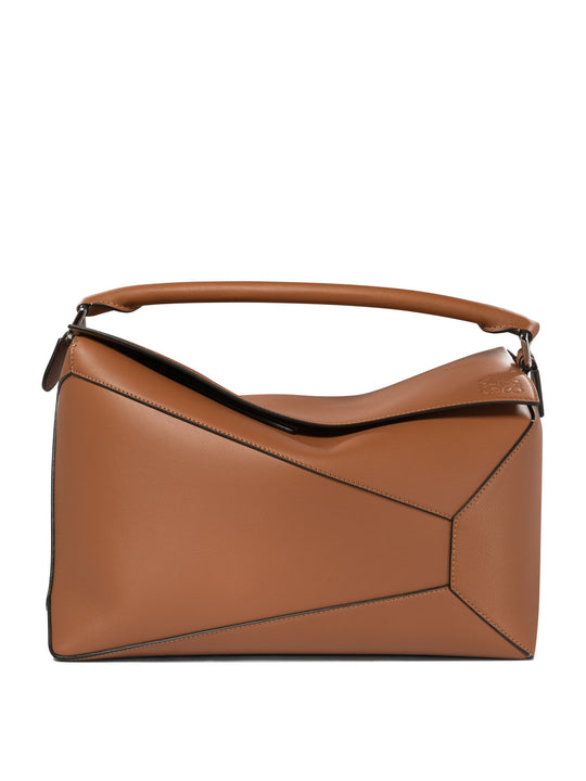 Puzzle Edge New Large Handbags Brown