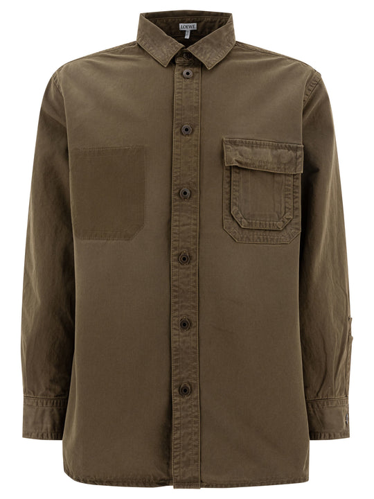 Cotton Overshirt Jacket Jackets And Coats Green