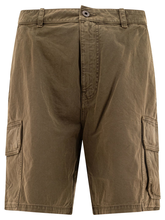 Cotton Cargo Shorts Green