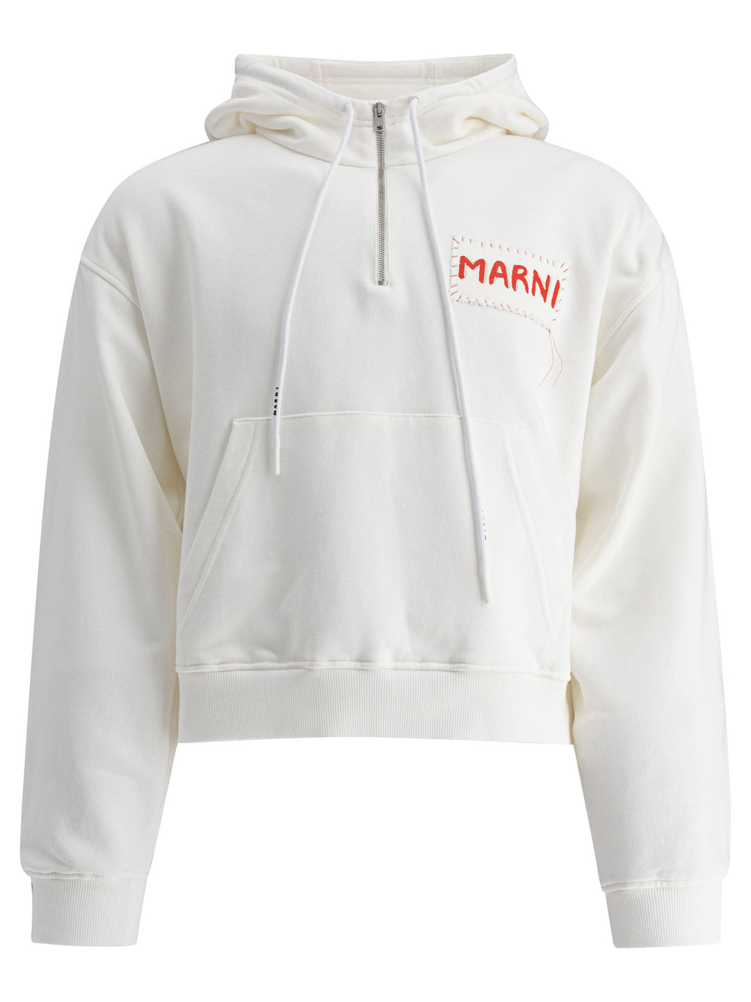 Marni Marni Logo Hoodie Sweatshirts - White | fd617b7cba35f6ccd0e995171d714bb2b2dd1ee9