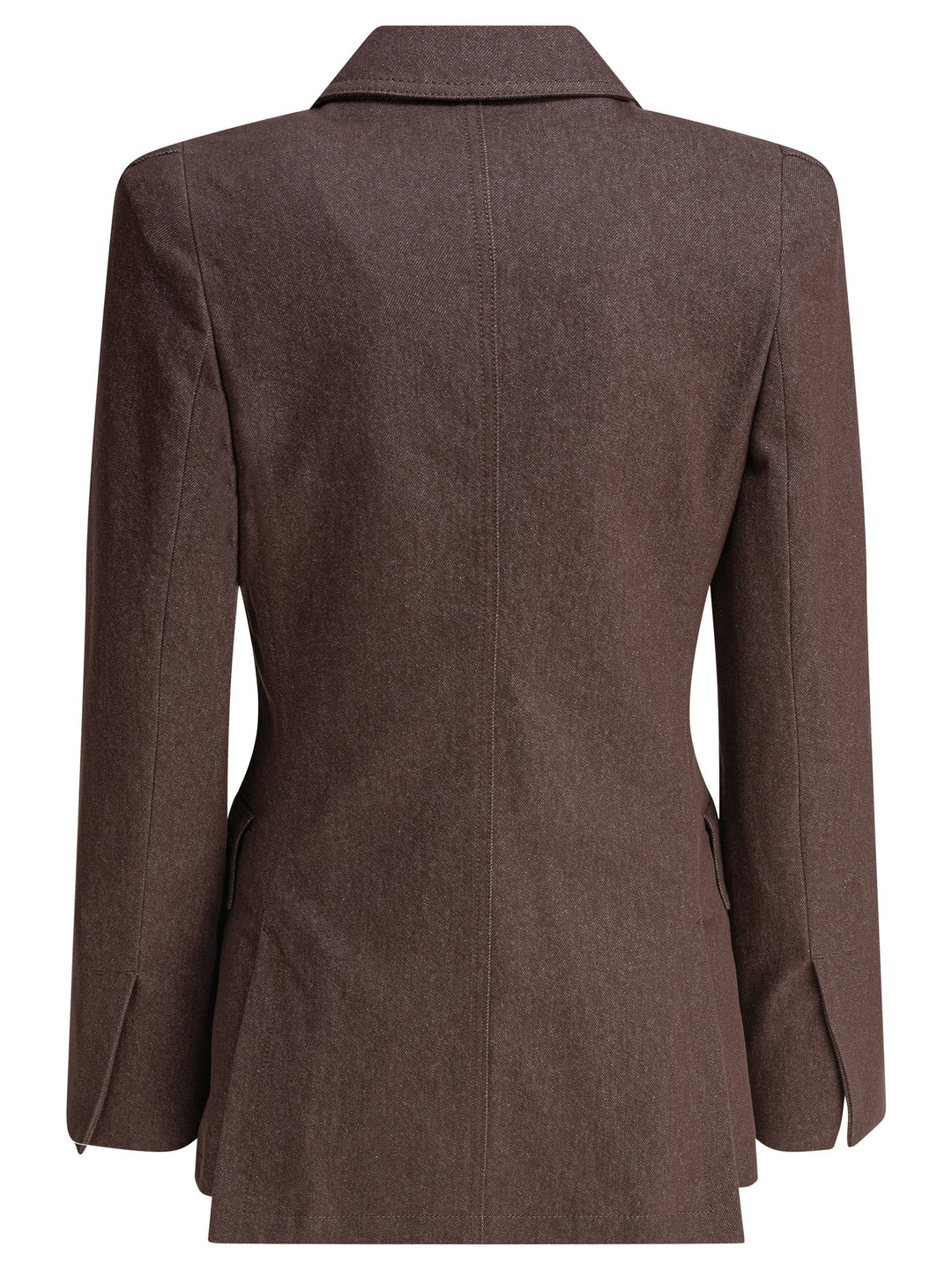 Max Mara Denim-Effect Cotton Blazer Jackets and Coats - Brown | bad7b5ad0c9d43b1dbd048fd922b301109bf220b
