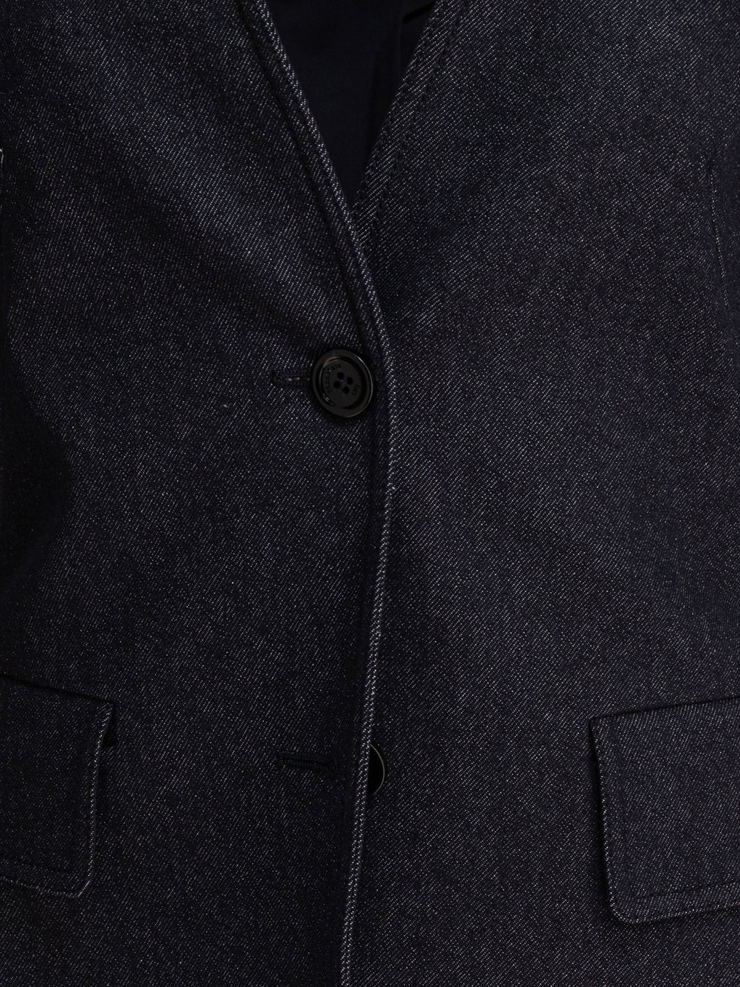 Max Mara Denim-Effect Blazer Jackets and Coats - Blue | 91f93f5c7dae24e12746061de2ad3c517c09fd75