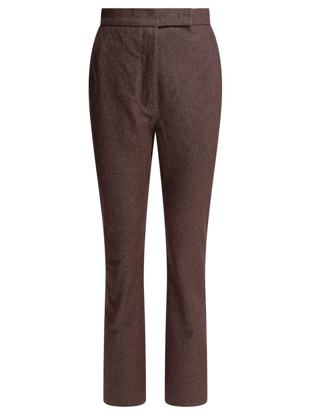 Max Mara Denim-Effect Cotton Trousers - Brown | 916d705d0c1fc2e8e1a45f3a581b11a6b67d07fa