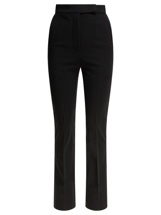 Straight-Leg Trousers Black