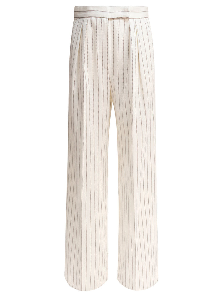 Max Mara Wide-Leg Trousers - White | 4f276d6927a0af1d8ab5f240032a2855b7795eb1