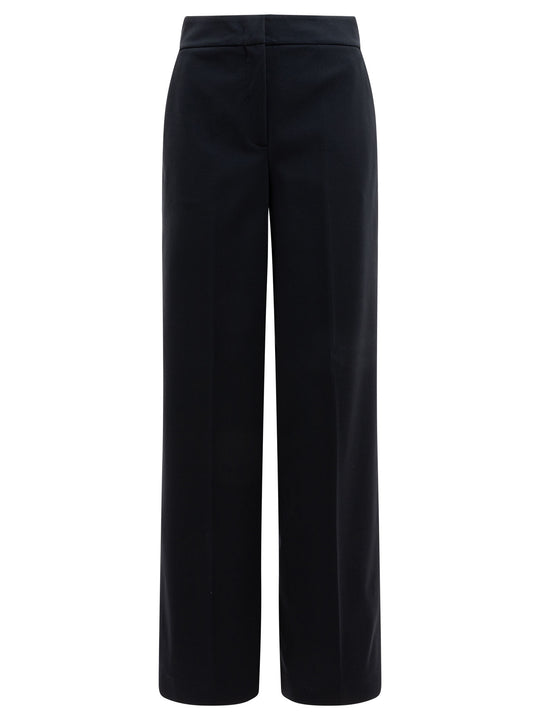 Straight-Leg Trousers Black