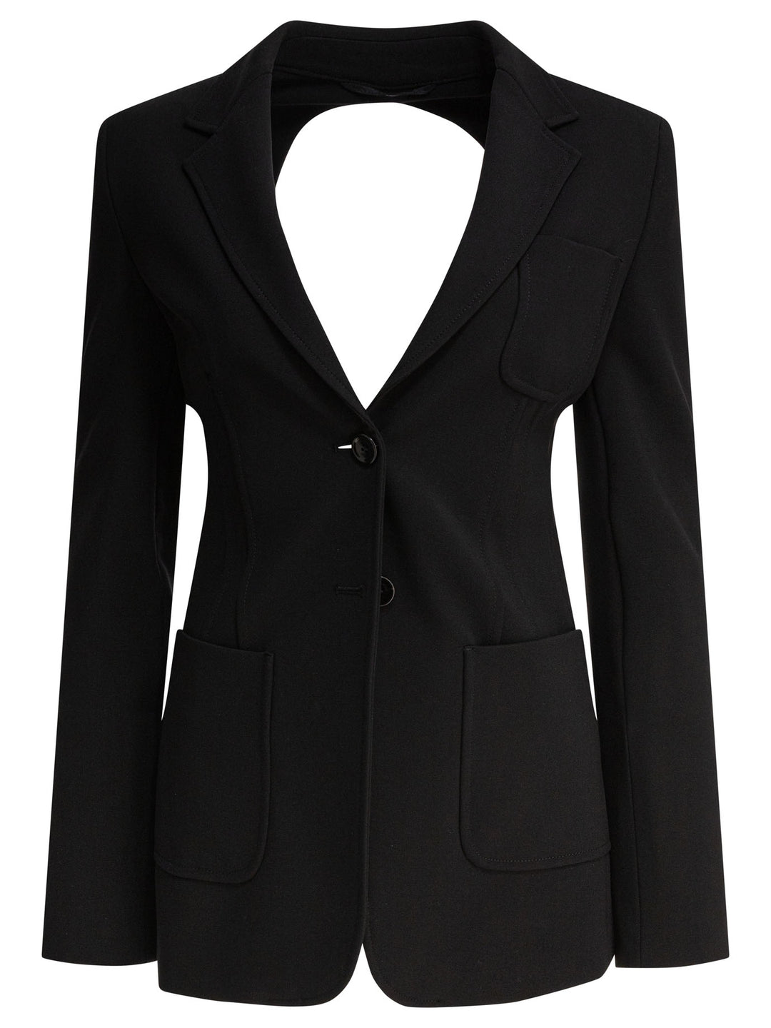 Max Mara Slim Jersey Blazer Jackets and Coats - Black | 742e998b39759bb17c785154286f45cc0924be35