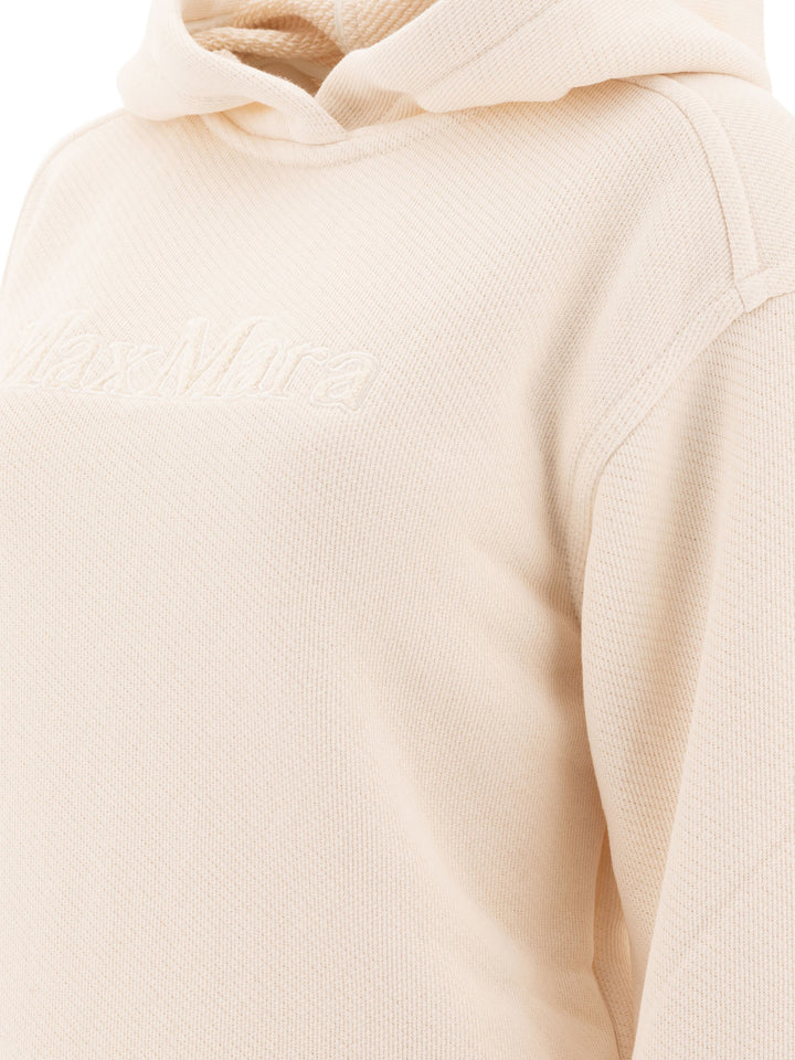 Max Mara Hoodie With Embroidered Logo Sweatshirts - White | 4465e005678b3557ba31ab44007a0ef4d772323e
