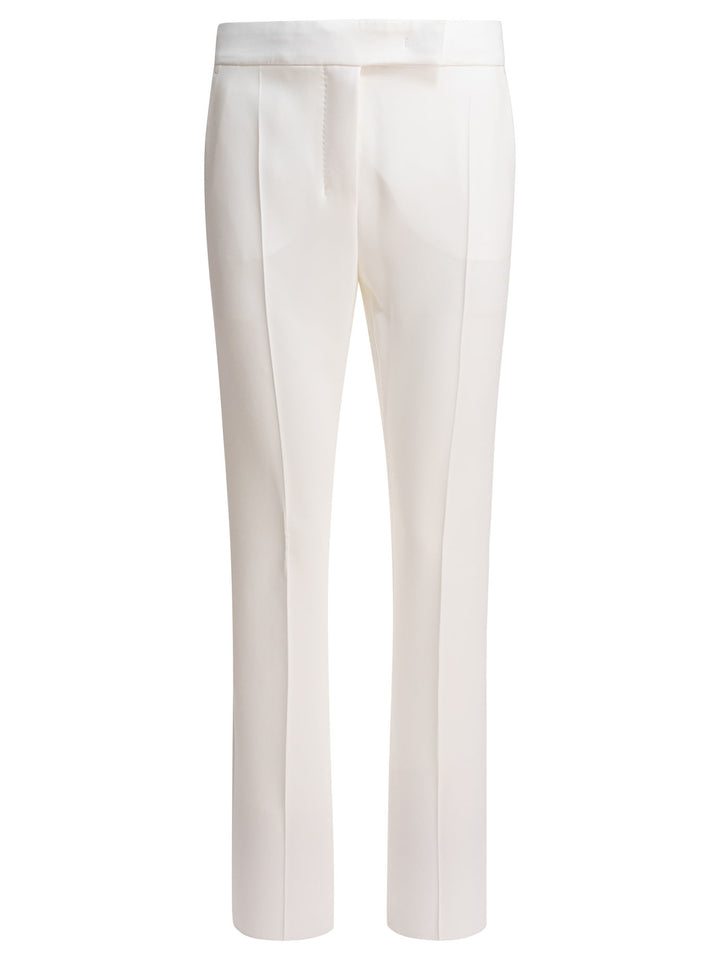 Max Mara Pianoforte  Trousers - White | 86981e3843a9b68edfb9dbc5ef63f0db9202fc08