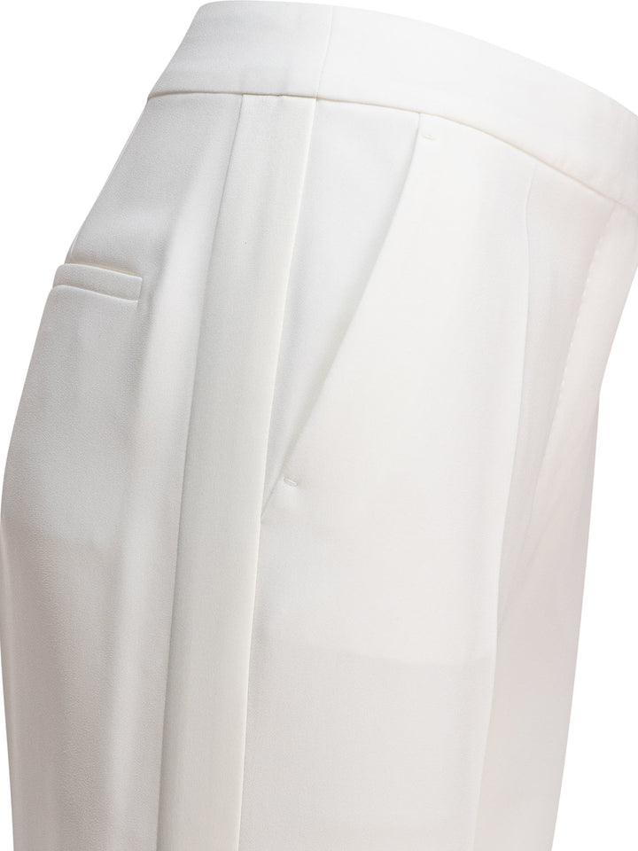 Max Mara Pianoforte  Trousers - White | e3c42b3a742fd0aa522428cc8742a8f7022a9d99