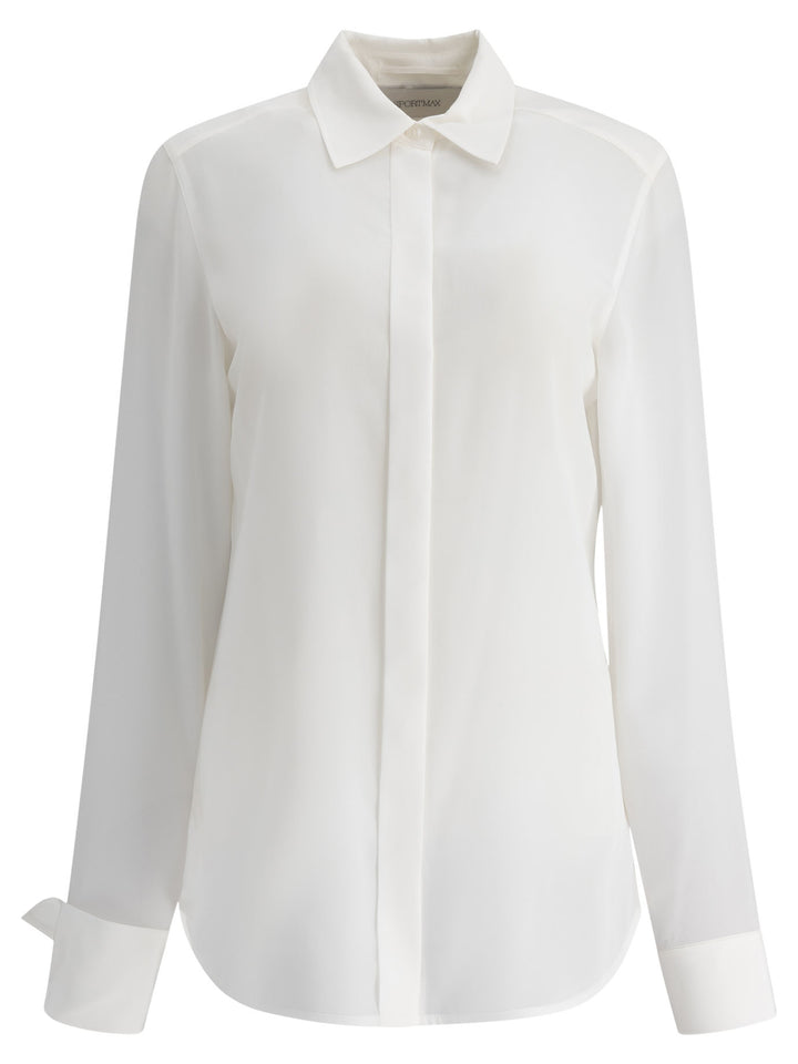 Max Mara Sportmax Silk Shirt Shirts - White | 2178668b6db226c0b7966ec98ce225f6be351e0a