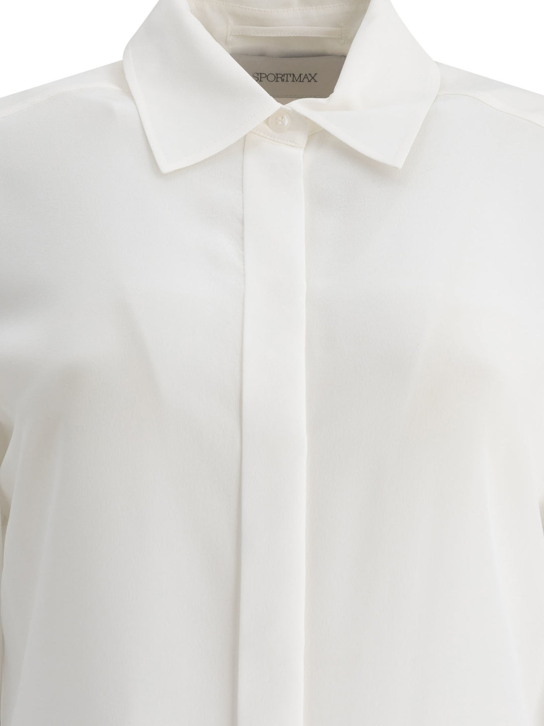Max Mara Sportmax Silk Shirt Shirts - White | 0daf00a8ee3021bd0e7b03bbbcfa286e1943b56d