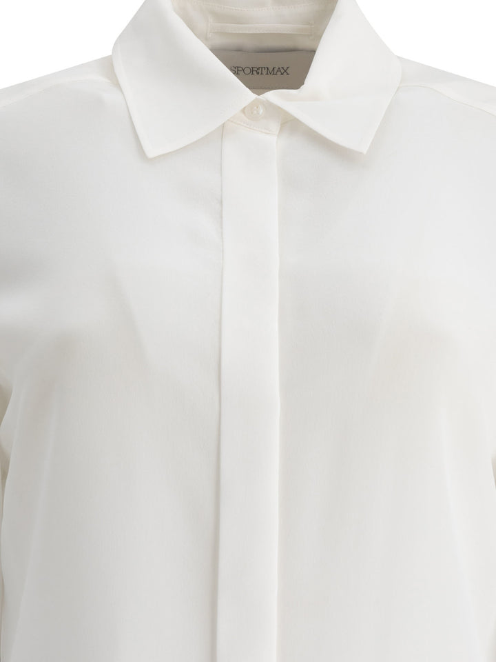 Max Mara Sportmax Silk Shirt Shirts - White | 0daf00a8ee3021bd0e7b03bbbcfa286e1943b56d