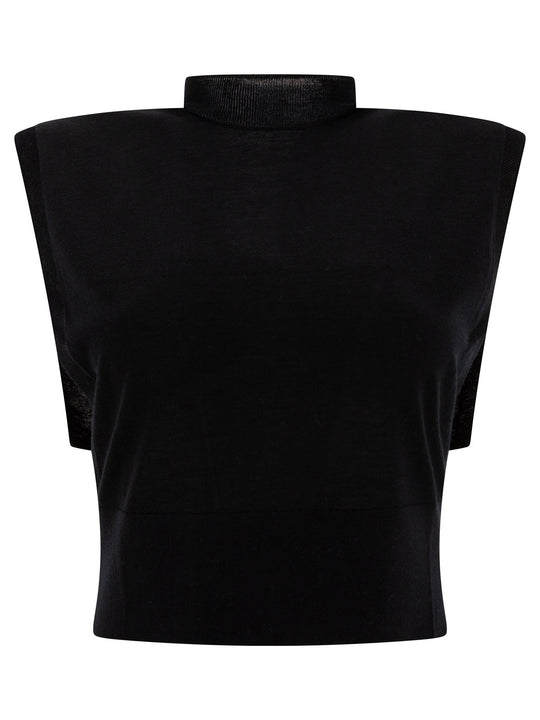 Cotton Sleeveless Top Tops Black