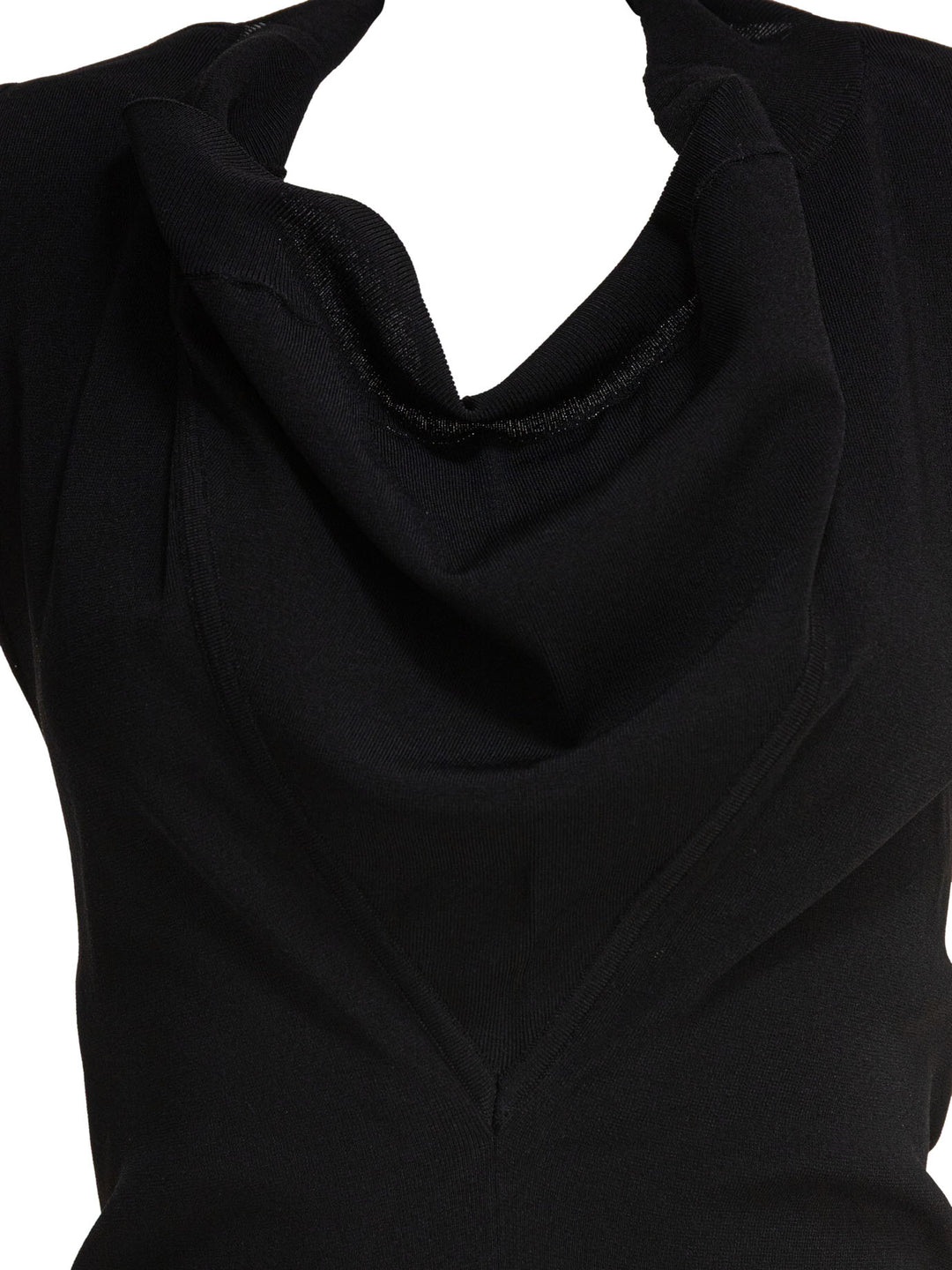 Max Mara Sportmax Sleeveless Draped Bodysuit Tops - Black | 429f124ff65c937b1e7a09b853e5413a58e63b66