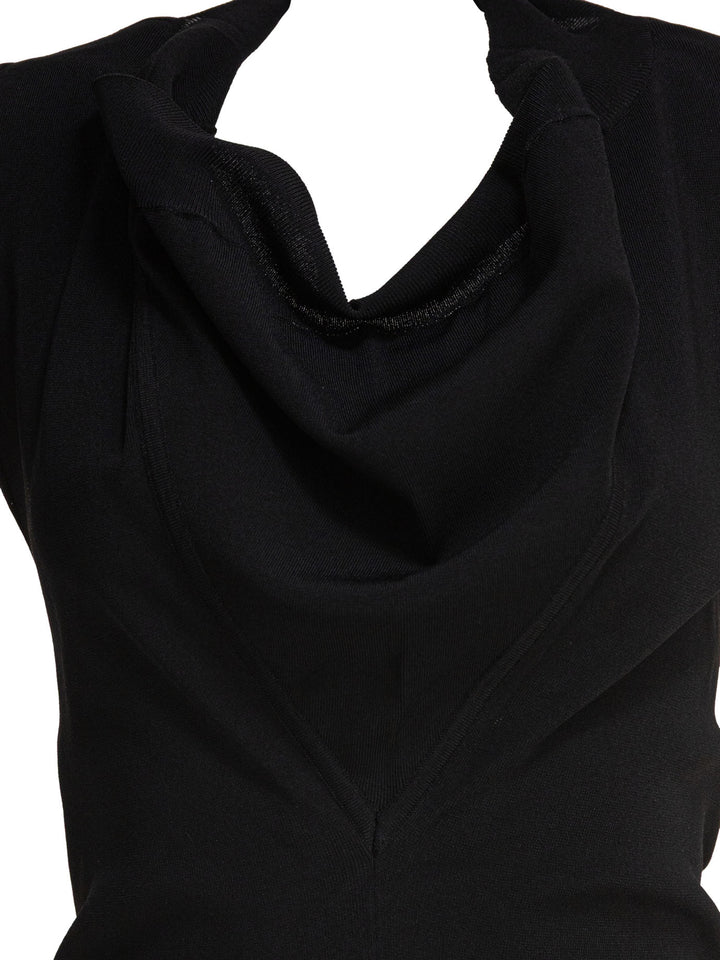 Max Mara Sportmax Sleeveless Draped Bodysuit Tops - Black | 429f124ff65c937b1e7a09b853e5413a58e63b66